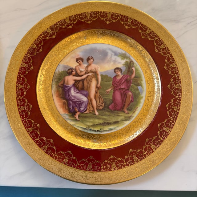 In the Style of Royal Vienna Courting Plates, Set of Twelve For Sale - Image 13 of 17