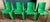 Set of 4 Bofinger Fiberglass chairs model BA1171, designed by Helmut Bätzner in 1964. Lacquered green. The chairs are...