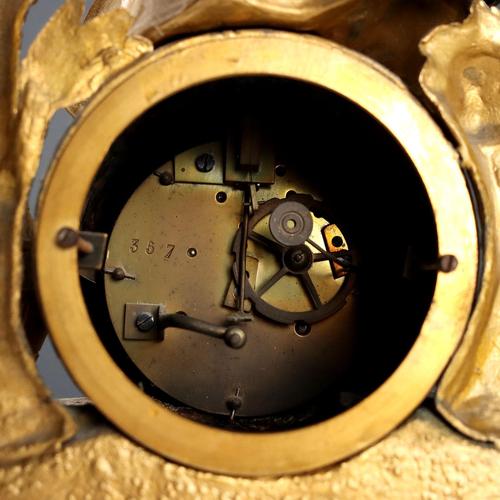 Gilt Antimony Table Clock For Sale - Image 10 of 13