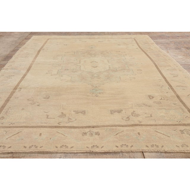 Vintage Turkish Oushak Rug, 06'00 X 08'06 For Sale - Image 9 of 10