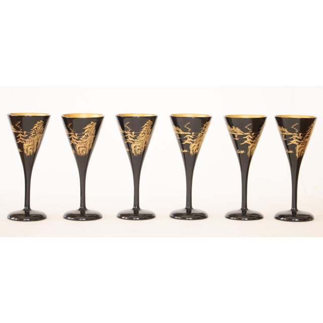 1940s Japanese Shikki Lacquered Wood Set Cocktail Shaker Set - 14 Pieces For Sale In Dallas - Image 6 of 14