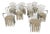 White Iron Garden Chairs attributed to Gio Ponti for Casa Giardino, 1940s, Set of 8 For Sale