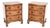 Antique Burr Walnut Bedside Chests, 1930, Set of 2 For Sale