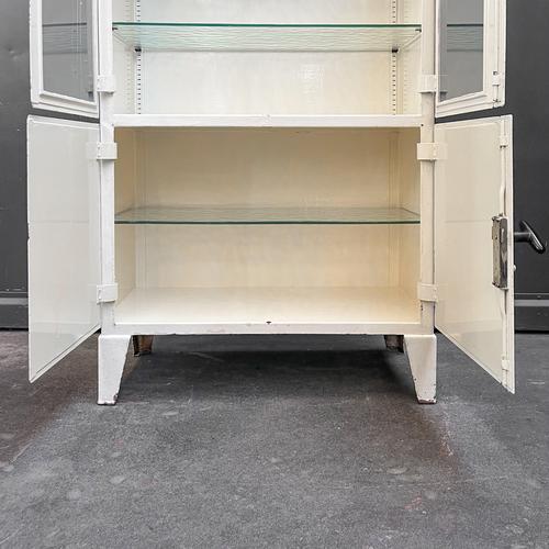 Industrial Cream Lacquered Metal Cabinet, 1950s For Sale - Image 10 of 18