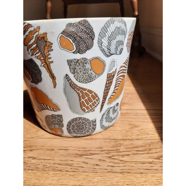Ceramic Fitz & Floyd Sea Shell Planter Pot 1975 For Sale - Image 7 of 12