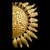 1950s Large Spanish Crown Sunburst Fixture in Gilt Metal, 1950 For Sale - Image 5 of 8