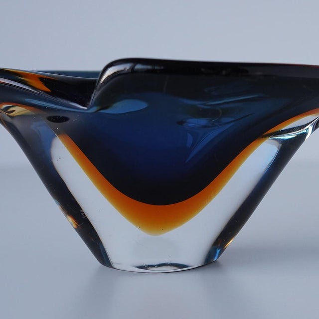 Mid 20th Century Mid 20th Century Murano Sommerso Glass Catchall Vide Poche For Sale - Image 5 of 12