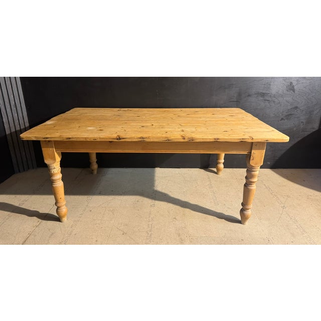 Pine Farmhouse Dining Table, 1930s For Sale - Image 4 of 16