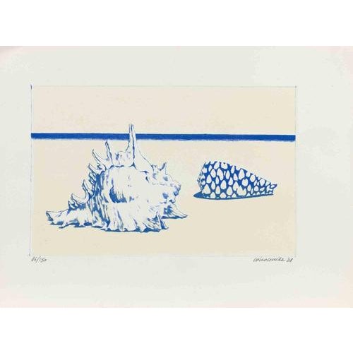 Lithograph on paper realized b Gino Guida in 1968.Hans signed, numbered and dated in pencil. Edition of 150. Very good...