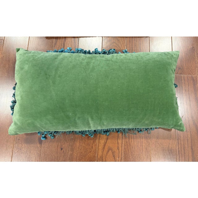 Pair of Exquisite Antique Victorian-Style Beaded Needlepoint & Velvet Pillows For Sale - Image 11 of 11