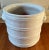 American Art Pottery White Barrel Form Flower Pot Planter or Jardiniere For Sale - Image 9 of 12