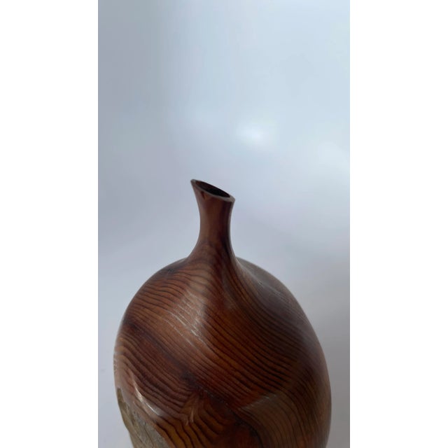 Signed Doug Ayers Wood Vase For Sale - Image 4 of 8