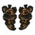 Pair of Japanese Meiji Period Dragon Lacquer Folding Wall Shelves For Sale