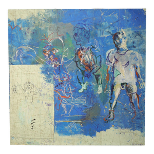 Monumental Josh Bayer Original Oil Painting on Canvas, "Done Sunset" 1997