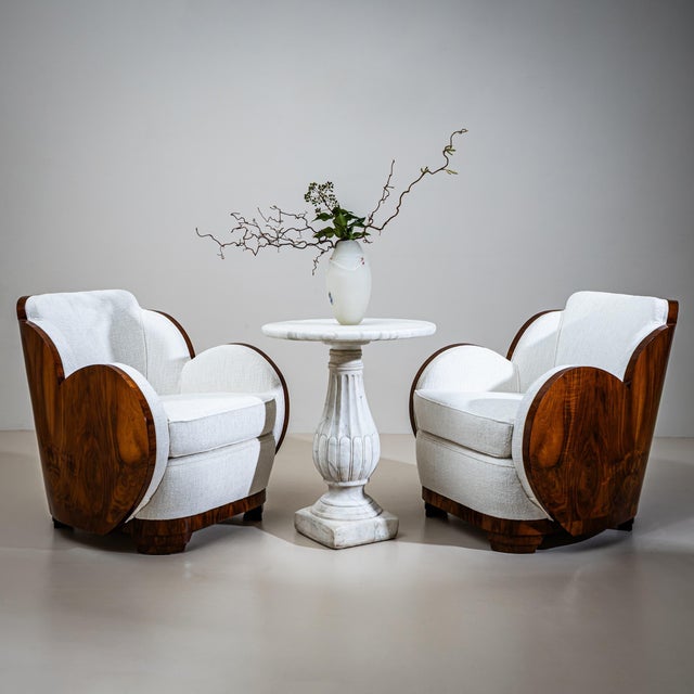 Art Deco Pair of Cloud Lounge Chairs by Harry and Lou Epstein, United Kingdom, 1920s For Sale - Image 3 of 7