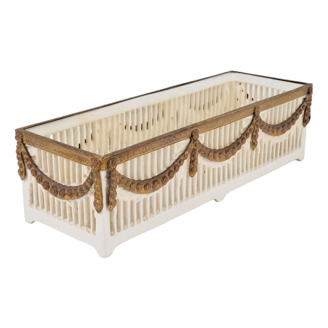 Antique Napoleon III Porcelain Planter with Gilt Bronze Mounts by Max Roesler Rodach, 1920s For Sale