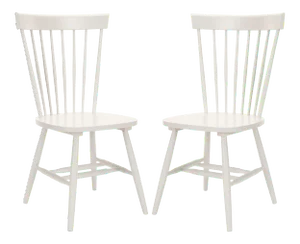 17''H Spindle Dining Chair Off White - a Pair