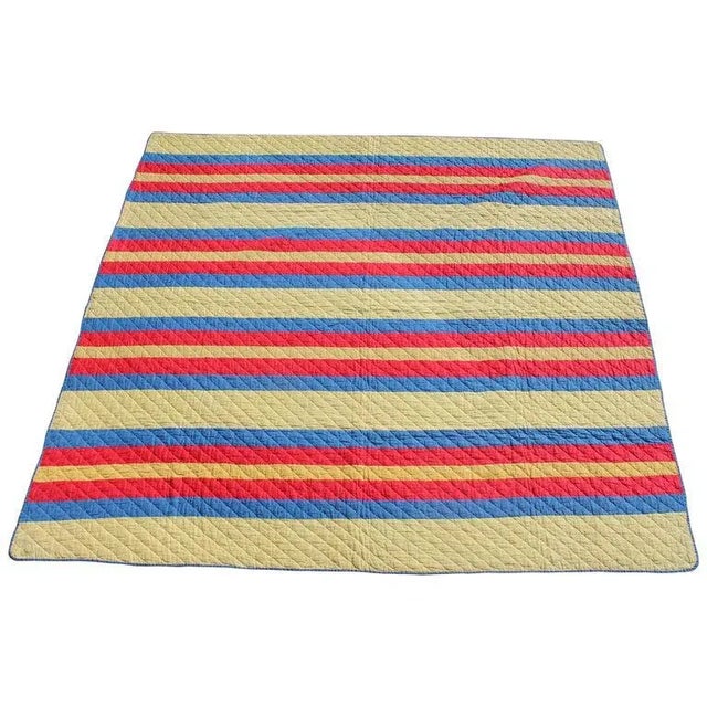 Antique Split Bars Quilt From Pennsylvania For Sale - Image 9 of 9