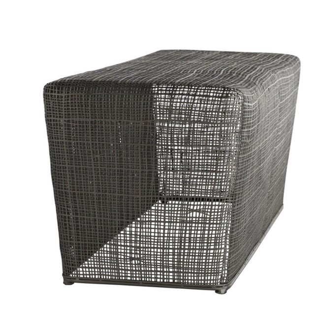 Intricate details draw the eye in on this arresting design that can work as a bench or cocktail table. It’s hand-crafted...