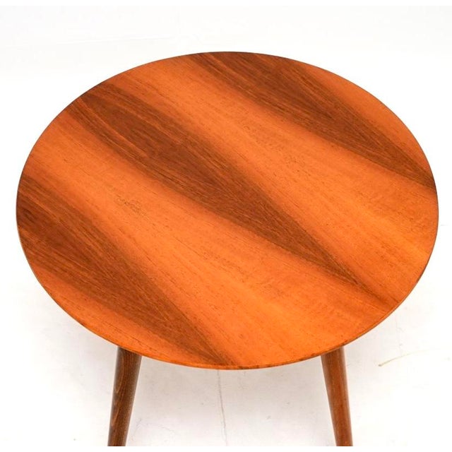 Vintage Figured Walnut Side Table, 1950s For Sale - Image 4 of 9