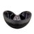 Late 20th Century Vintage Murano Black Ribbed Art Glass Shell Bowl – Italian Sculptural Decorative Centerpiece For Sale - Image 5 of 9