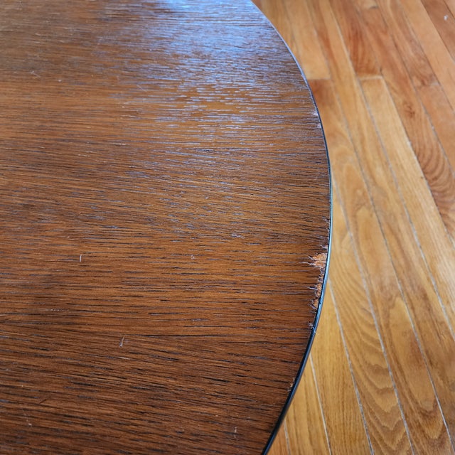 1960s Herman Miller Eames Round Walnut Coffee Table With Aluminum Base – Mid-Century Modern For Sale - Image 13 of 13