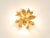 A wonderful 1970s Hollywood Regency-style ceiling lamp by Hans Kögl. It features a high-quality, gold-colored leaf-shaped...