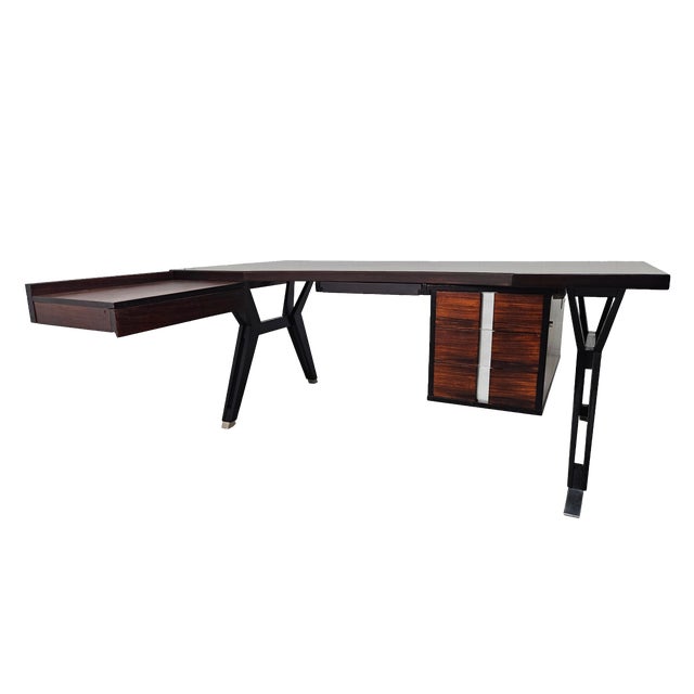 Ico Parisi Rosewood Desk for Mim, Italy, Circa 1958 For Sale In Los Angeles - Image 6 of 18