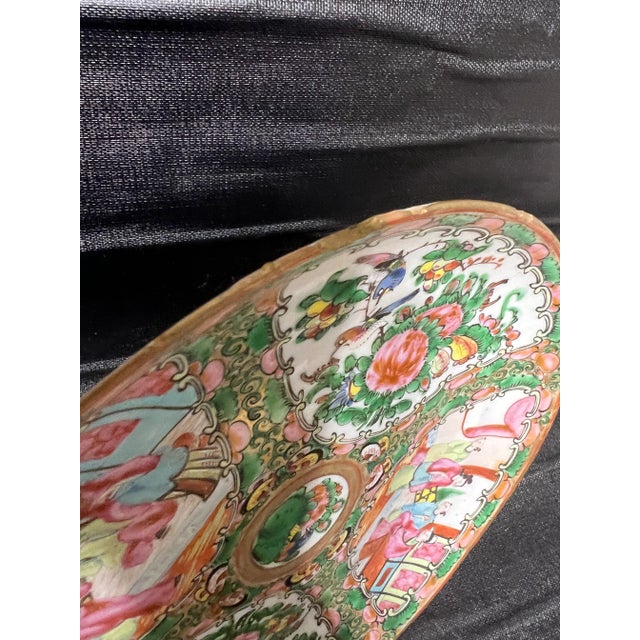 Antique Chinese Rose Medallion Porcelain Plate 8” diameter Good condition with its age and use A little chip and repaired...