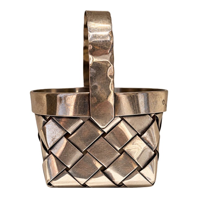 Vintage Cartier Mini Woven Basket For Sale