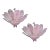 Set of 2 Vintage Ballarò Italian Pink Murano Glass Leaves Ceiling Light or Flush Mount For Sale