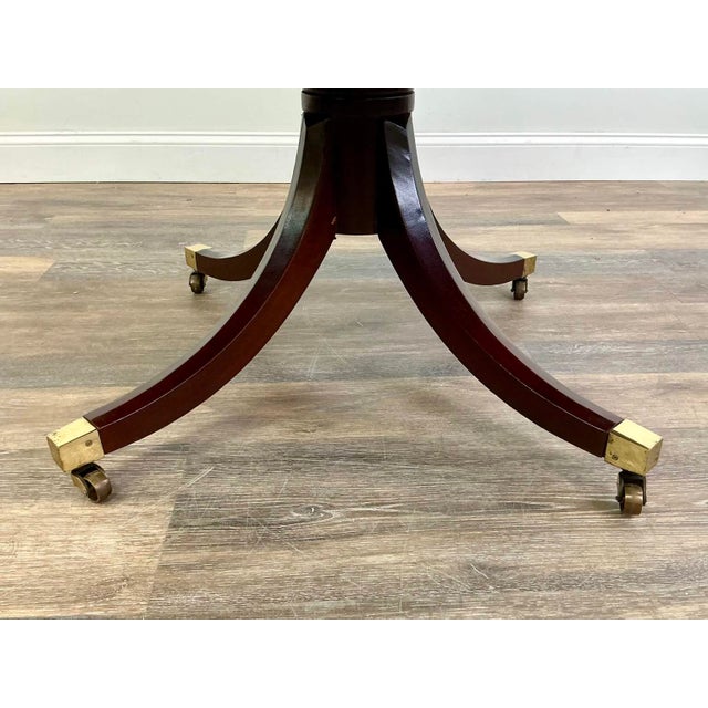Wood 1980s Baker Furniture English Regency Style Center Table For Sale - Image 7 of 10