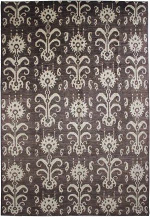 Aara Rugs Hand Knotted Ikat Rug - 14'1" X 10'4"