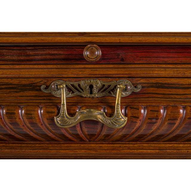 Neo-Baroque German Buffet Cabinet in Walnut & Mahogany, 1890s For Sale - Image 16 of 18