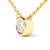 14K Yellow Gold 1/3 Cttw Lab Grown Diamond Modern Bezel-Set Solitaire 16"-18" Pendant Necklace (F-G Color, VS2-SI1 Clarity) For Sale In New York - Image 6 of 7