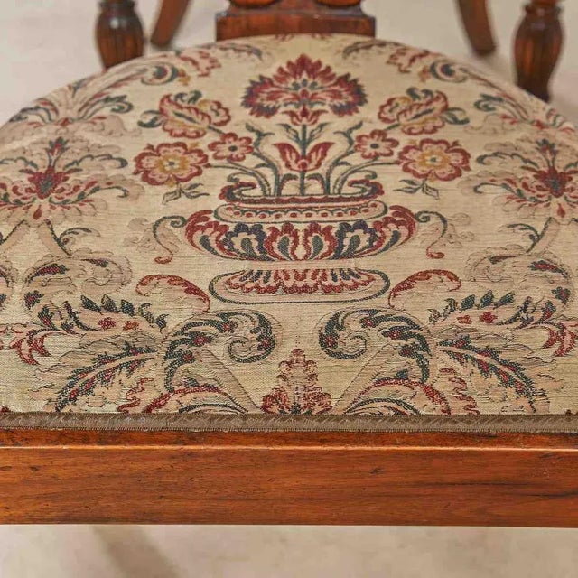 Neoclassical Chairs in Walnut, Set of 4 For Sale - Image 5 of 8