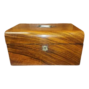 Late 19th Century English Victorian Walnut Sewing Box