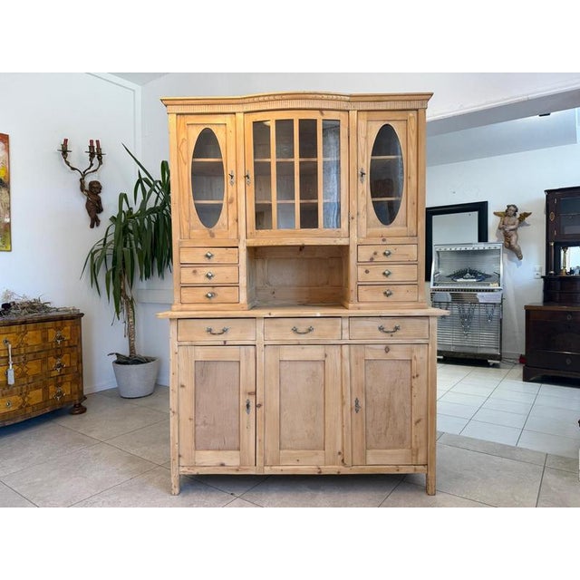 Art Nouveau Farmhouse Kitchen Sideboard in Softwood For Sale - Image 17 of 17