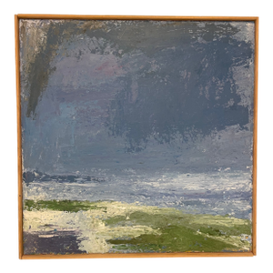Blue Up There Painting by Ben Junta, Framed
