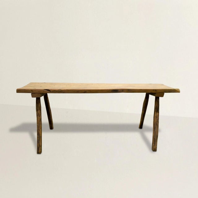 A 19th century American maple butcher's table with a beautiful well-worn finish only 100+ years of use can bestow. The...