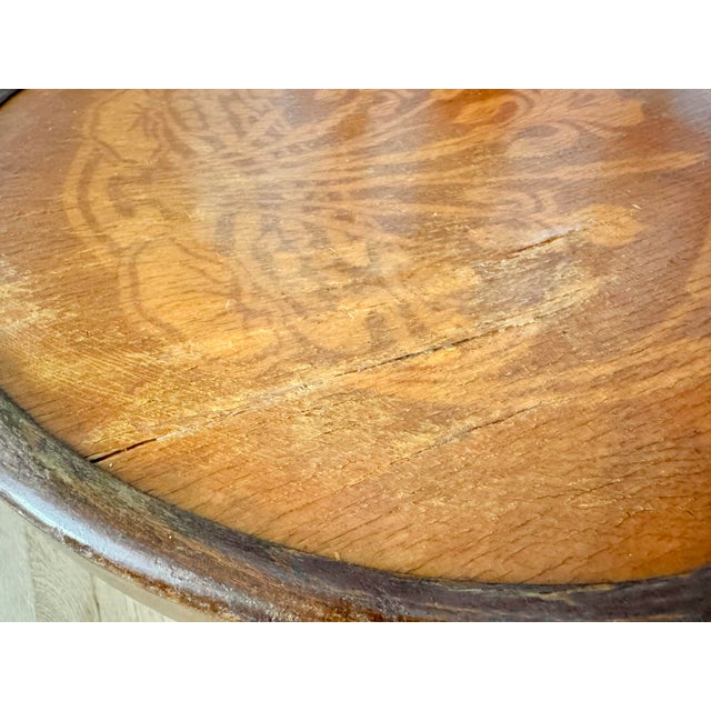 Pair Antique J & J Kohn Mundus Model 337 Bentwood Cafe Chairs Iris Marquetry Seats For Sale - Image 15 of 17