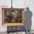Large framed oil on canvas depicting a mythological scene populated by female figures, winged putti, and sea creatures. In...
