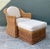 Vintage Braided Rattan Lounge Chair and Ottoman For Sale - Image 12 of 12
