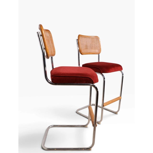 Pr. 1970's Breuer Style Bar Stools by Daystrom For Sale In New York - Image 6 of 16