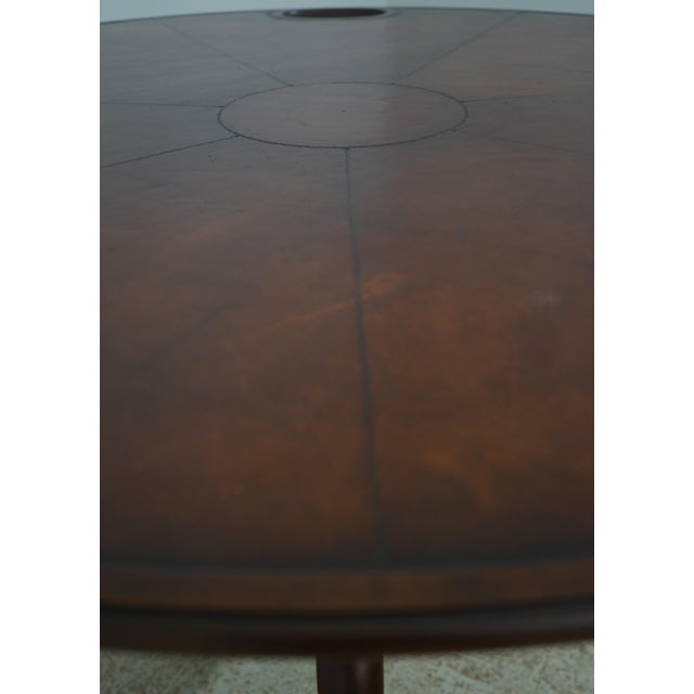 Kittinger Colonial Williamsburg Cw-41 Leather Top Tilt Games Table For Sale - Image 12 of 18