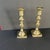 Lovely pair of vintage brass beehive candlestick holders. Reminiscent of the antique beehive candlesticks made in England....