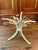 1960s Italian Tole Side Table With Clear Glass Top For Sale - Image 5 of 6