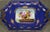 Black Stamped Cobalt Blue Porcelain and Gilt Metal Tray Table, 2000 For Sale - Image 8 of 18