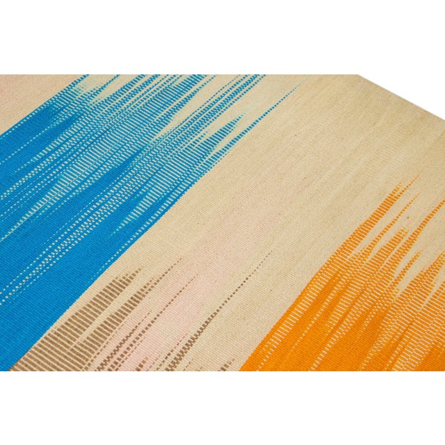 Modern Flatweave Kilim Multicolor Abstract Designed Handmade Wool Rug For Sale In New York - Image 6 of 11