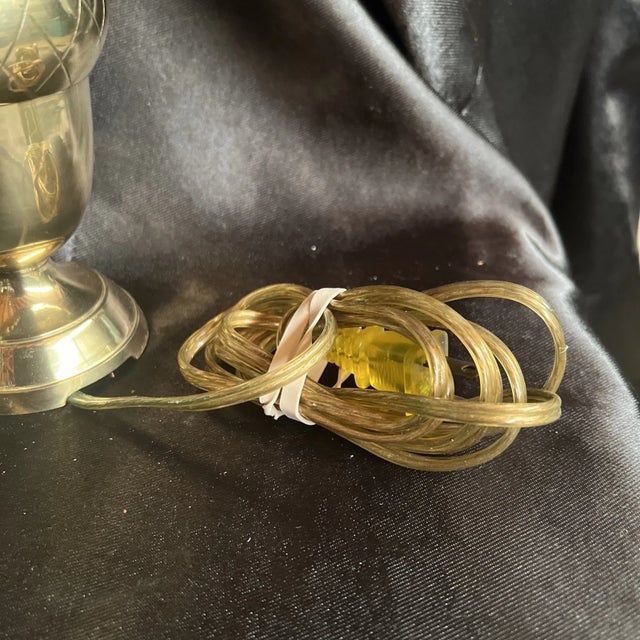 1960s 1960's Vintage Brass Acorn Table/ Accent Lamp For Sale - Image 5 of 7